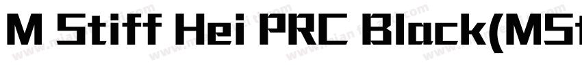 M Stiff Hei PRC Black(MStiffHeiPRC 字体转换